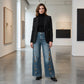 ✨TIJDELIJKE ACTIE👖Unieke wijde jeans met metalen oogjes | Exclusief ontwerp, geen dubbele stijl
