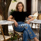 ✨TIJDELIJKE ACTIE👖Unieke wijde jeans met metalen oogjes | Exclusief ontwerp, geen dubbele stijl