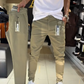 Slim-fit casual broek in effen stof voor heren