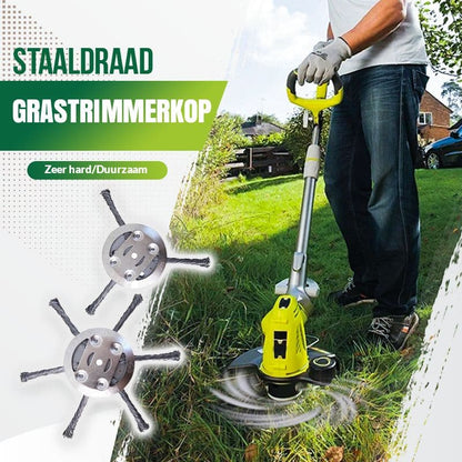 🟔50% KORTING!🟔🟔Vervangingskop voor draadtrimmer, grasmaaikop van staaldraad🌿
