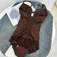 🔥Hot Sale 50% KORTING 🔥—Shapewear bodysuit met beha | Gerimpelde, verstelbare taille voor een slanker silhouet ✨