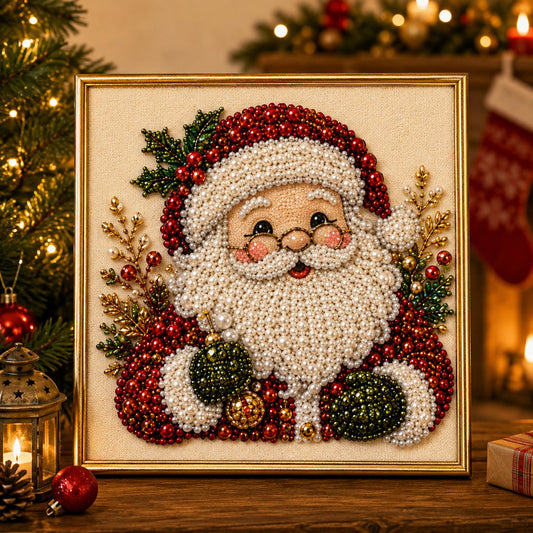 🧘 Ontspannend en geschikt voor beginners – 🎨💎DIY-kerstparel-diamantschilderpakket