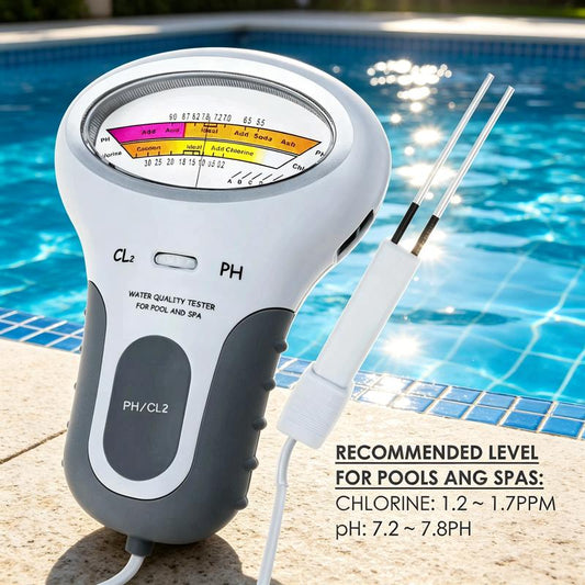 🔬💧 Tester pH & Cl2 Chloor ! Nauwkeurige meting van pH en chloor in uw zwembad – eenvoudig, snel en betrouwbaar. 🔥🏊