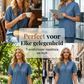Dames Kwalitatieve mengstof Denim Tuniek✨V-hals los passend voor dagelijks dragen