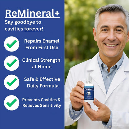 Fluoridevrije Hydroxyapatiet Tanddruppels voor Glazuurherstel, Wittere Tanden & Frisse Adem