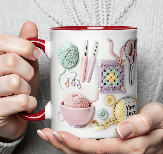 🏆Flitsverkoop⚡Meer dan 50.000 verkocht! Bijna op😱Yarn Love-mok, cadeau voor handwerkers en creatievelingen