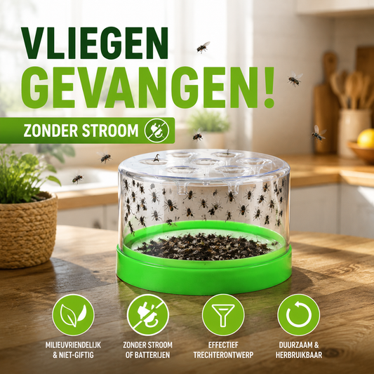 ⏳ FLASH SALE! ✨ Huishoudelijke Vliegenvanger | Geen Elektriciteit of Batterijen 🔋 | Veilig & Milieuvriendelijk | HALF PRICE 🎉
