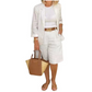 Dames Casual Tweedelige Set met Open Voorkant Top & Shorts