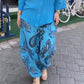 Dames casual bedrukte blouse met lange mouwen en wijde broek 2-delige set