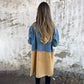 🎁🎉Nieuw 49% korting 💖 Denim Shorts Patchwork Mid-Length Trench Coat🥰