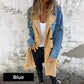🎁🎉Nieuw 49% korting 💖 Denim Shorts Patchwork Mid-Length Trench Coat🥰