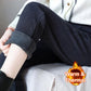 Dames Hoge Taille Warme Nep Fleece-gevoerde Broeken