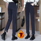 Dames Hoge Taille Warme Nep Fleece-gevoerde Broeken