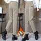 Dames Hoge Taille Warme Nep Fleece-gevoerde Broeken