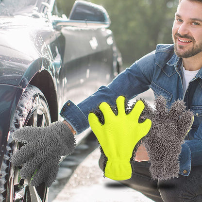 💚KOOP 1 KRIJG 1 GRATIS 💚Dubbelzijdige autowashandschoenen met vijf vinger