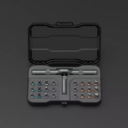🔧 24-in-1 ratelschroevendraaier – compact en draagbaar, magnetisch ontwerp, 24 bits, van aluminium ✨