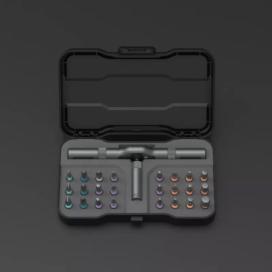 🔧 24-in-1 ratelschroevendraaier – compact en draagbaar, magnetisch ontwerp, 24 bits, van aluminium ✨
