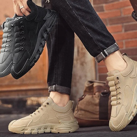 Heren Casual Wandelschoenen met Dikke Zool en Antislip