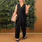 💖Limited Sale 50% OFF💖Women's Solid Color Casual V-Neck Tied Jumpsuit