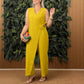 💖Limited Sale 50% OFF💖Women's Solid Color Casual V-Neck Tied Jumpsuit