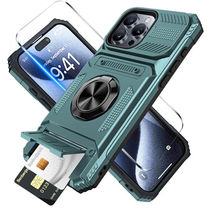 💥 Telefoonhoesje met Kaarthouder & Ringgreep – Standaard, Magnetische Bevestiging, Valbeveiliging