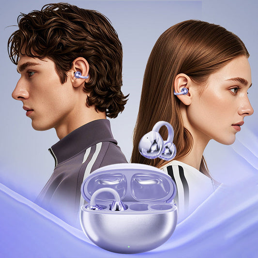 🎧  Meer dan 47.000 verkocht!🔥Bluetooth 5.4 clip-on open-ear oordopjes met ruisonderdrukking – AI-ruisonderdrukking 🎶