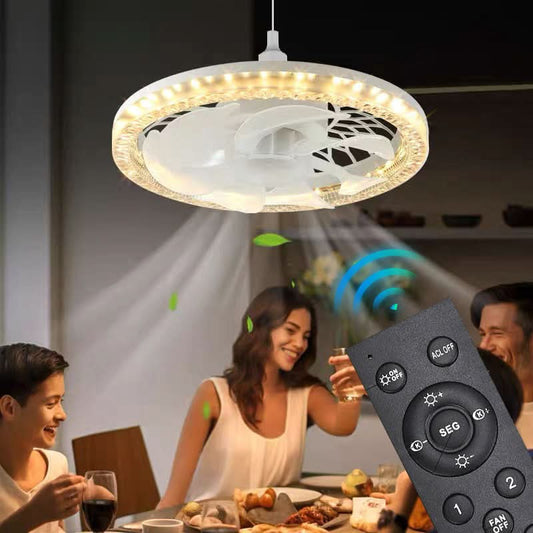 💡2-in-1 dimbare plafondventilatorlamp met afstandsbediening – stil, verstelbaar en ruimtebesparend