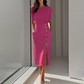 Elegante Split Midi-jurk voor dames