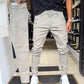 Slim-fit casual broek in effen stof voor heren