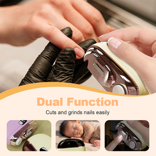 💅 2-in-1 Slimme Elektrische Nagelknipper & Nagelpolijster 🌟