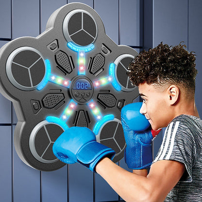 🥊 NU 50% KORTING! 🎵 Bluetooth Muziekboksmachine voor Kinderen – Interactief Fitnessspel, LED-verlichting en Veilig Opblaasbaar Ontwerp 🎯📦