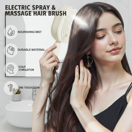 💦 Haarborstel Met Spray Voor Alle Haartypes