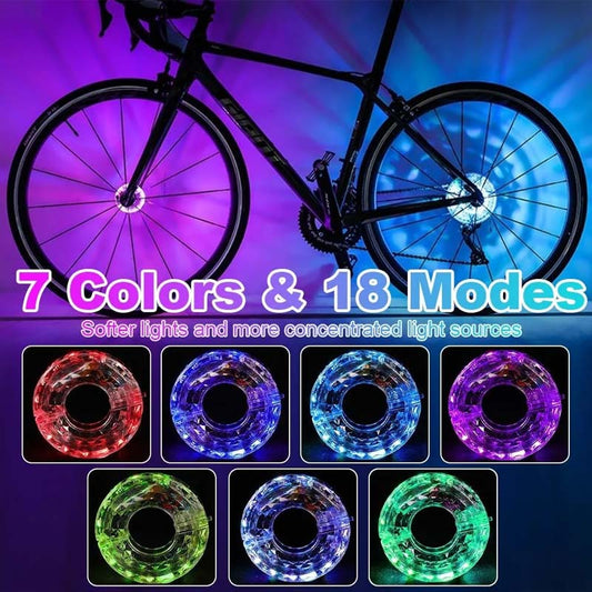 🌙 50% KORTING! LED Fietswielnaaflamp – Veilig & Opvallend Nachtfietsen