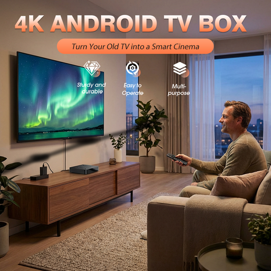 4K Android TV Box met 2.4G/5G WiFi en BT 5.0