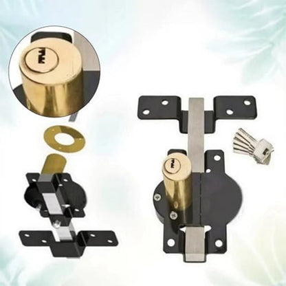 🔒 50/70mm Dubbelzijdig Poortslot – Lange Schoot & 5 Sleutels | Robuust IJzeren Slot voor Binnen & Buiten + 50% KORTING