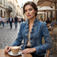 🧥 NU 57% KORTING! 🌸 Dames denimjas met ruches en open front – Lichtgewicht & vrouwelijk – Veelzijdig & chic 👗