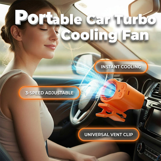 Draagbare LED Auto Ventilator | Stil, Krachtig & Directe Verkoeling voor Onderweg ✨