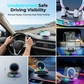 🚗 360° draaibare autohouder met draadloos opladen en RGB-sfeerverlichting