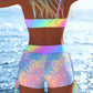 ⏰Damesbikiniset – topje met strikjes & boyshorts, diverse ontwerpen🩱 Voor op het strand & bij het zwemba