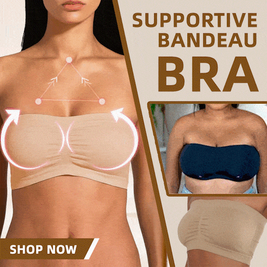 💐Ondersteunende Bandeau Bh – Draadvrije stevige ondersteuning, naadloos strapless ontwerp, zacht rekbaar materiaal, antislip siliconenband, comfortabel voor dagelijks gebruik & zomeroutfits✨