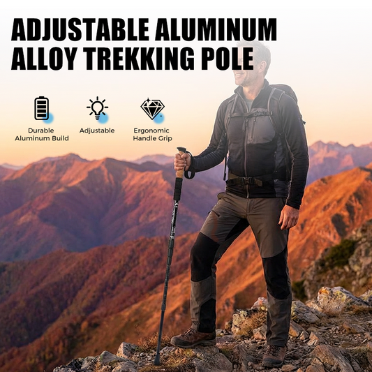 💥Tijdelijke Korting! 💥🏔️🦯Telescopische Trekking Stok met Ergonomische Handgreep | Compact & Lichtgewicht💪