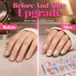 ✨ French Press-On Nails Set – Glossy volledige dekking kunstnagels met jelly-lijm & nagelvijl | Afneembaar & herbruikbaar manicureset voor vrouwen 💅