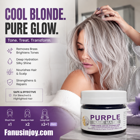 👱‍♀️Stop met het zien van oranje vlekken in je dure blonde coupe! Dit paarse masker neutraliseert ongewenste warme tinten, hydrateert intensief en geeft je haar die koele, salon-frisse glans terug!