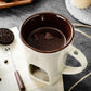 🎄Keramische Fondue Mok voor Chocolade en Kaas | Inclusief Vork