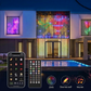 💥Van gewone lichtjes naar een spectaculaire lichtshow! Teken patronen, voeg tekst of foto's toe en laat de kleuren dansen op de muziek – waterdicht & USB-gevoed!