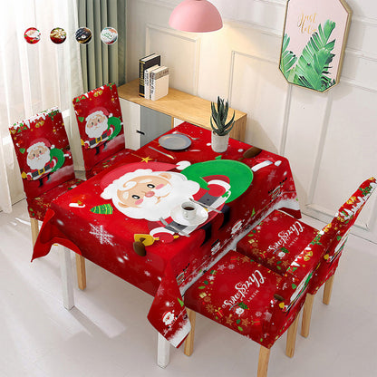 Kerst tafelkleed stoelhoes decoraties