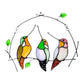 De Beste Geschenk-Vogel Gekleurde Raamhanger